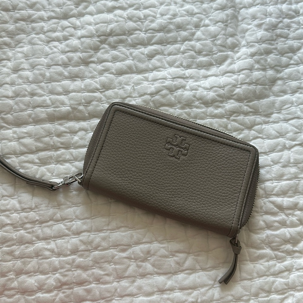 Grey Tory Burch Wristlet/Wallet